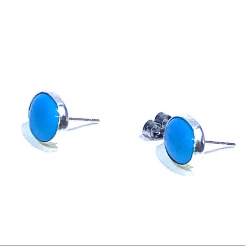 Sterling silver earrings with turquoise
